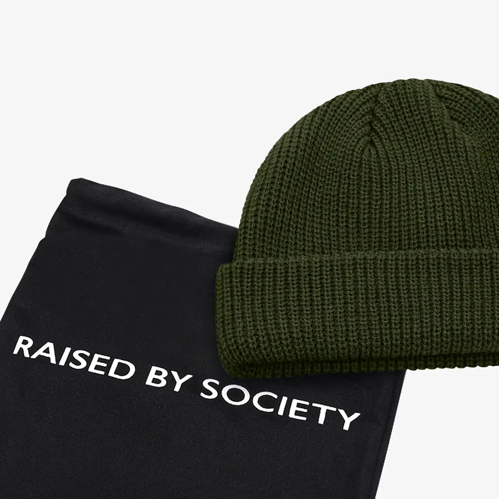 ARMY GREEN FISHERMAN BEANIE - Image 3