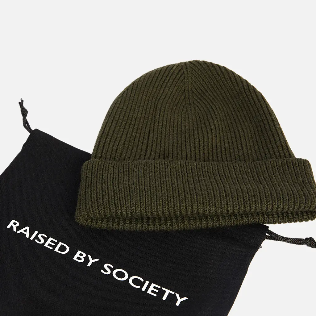 ARMY GREEN SHORT BEANIE - Image 6