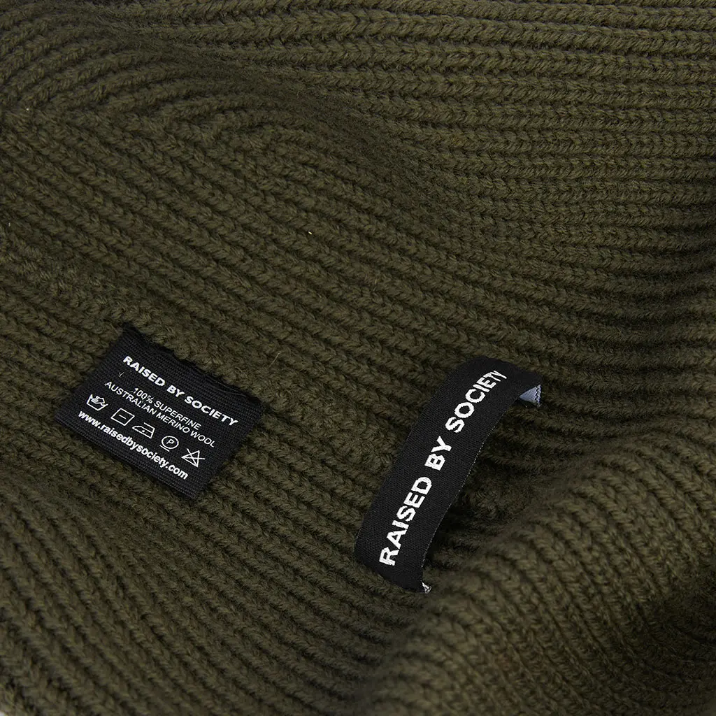 ARMY GREEN SHORT BEANIE - Image 7