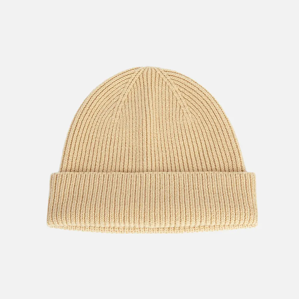 BEIGE SHORT BEANIE - Image 5