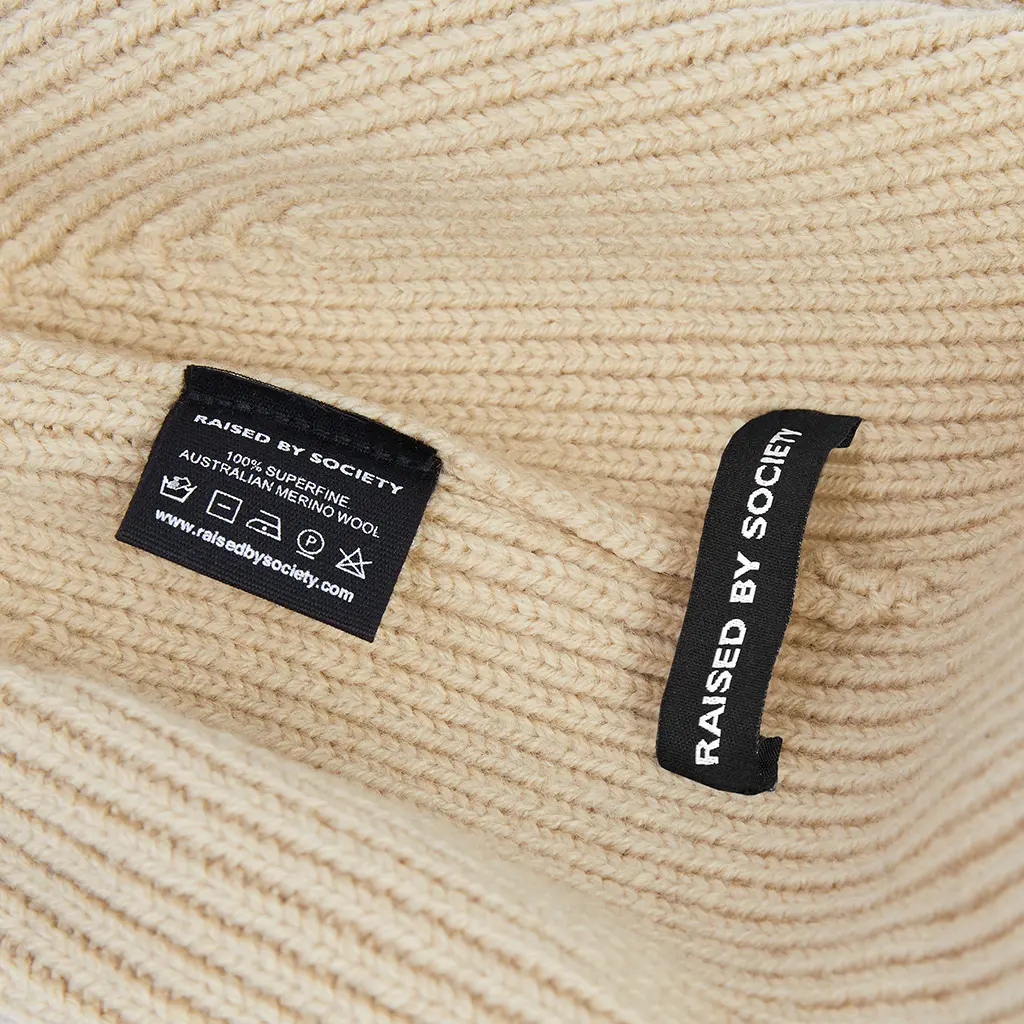 BEIGE SHORT BEANIE - Image 7
