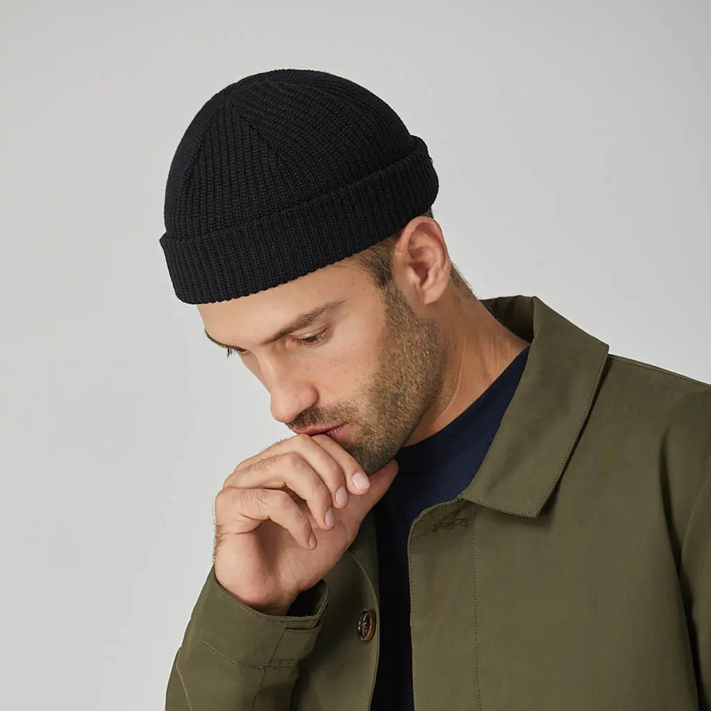 BLACK FISHERMAN BEANIE - Image 3