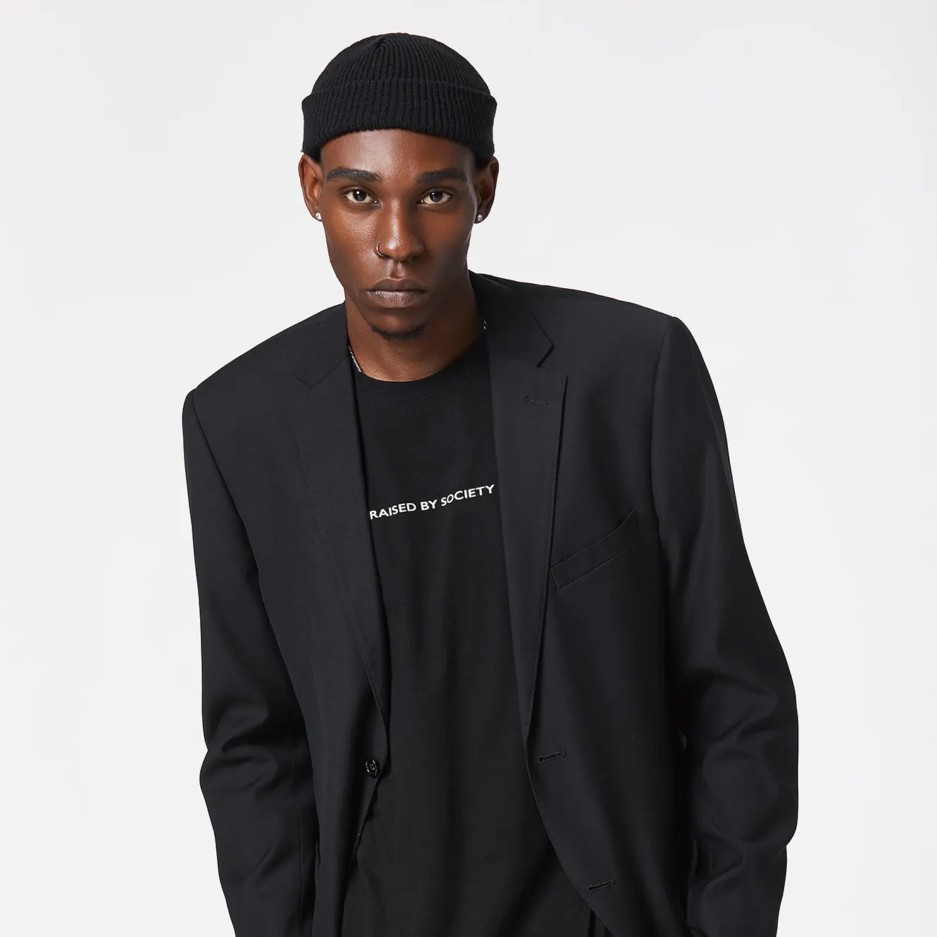 BLACK FISHERMAN BEANIE - Image 4