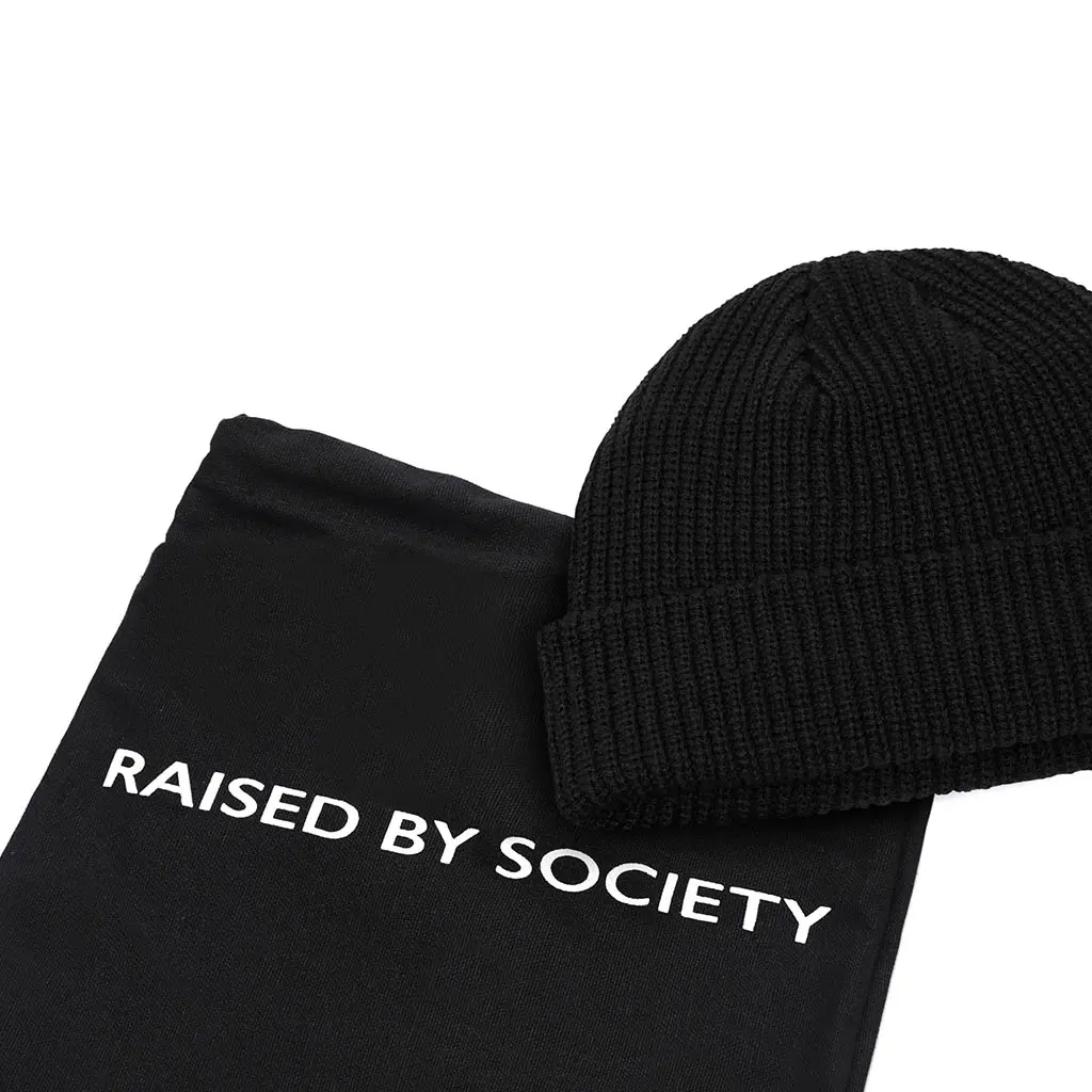 BLACK FISHERMAN BEANIE - Image 5