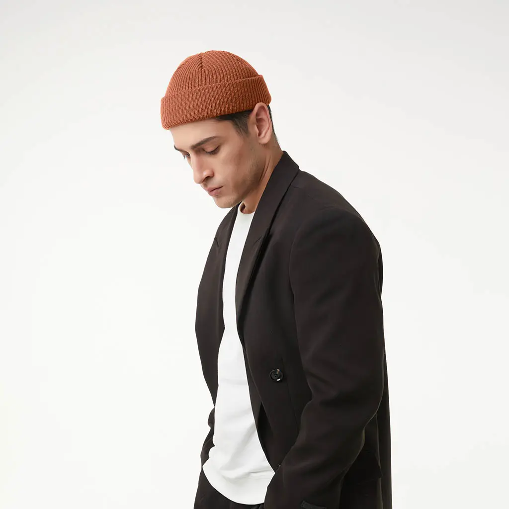 CARAMEL BROWN FISHERMAN BEANIE - Image 5