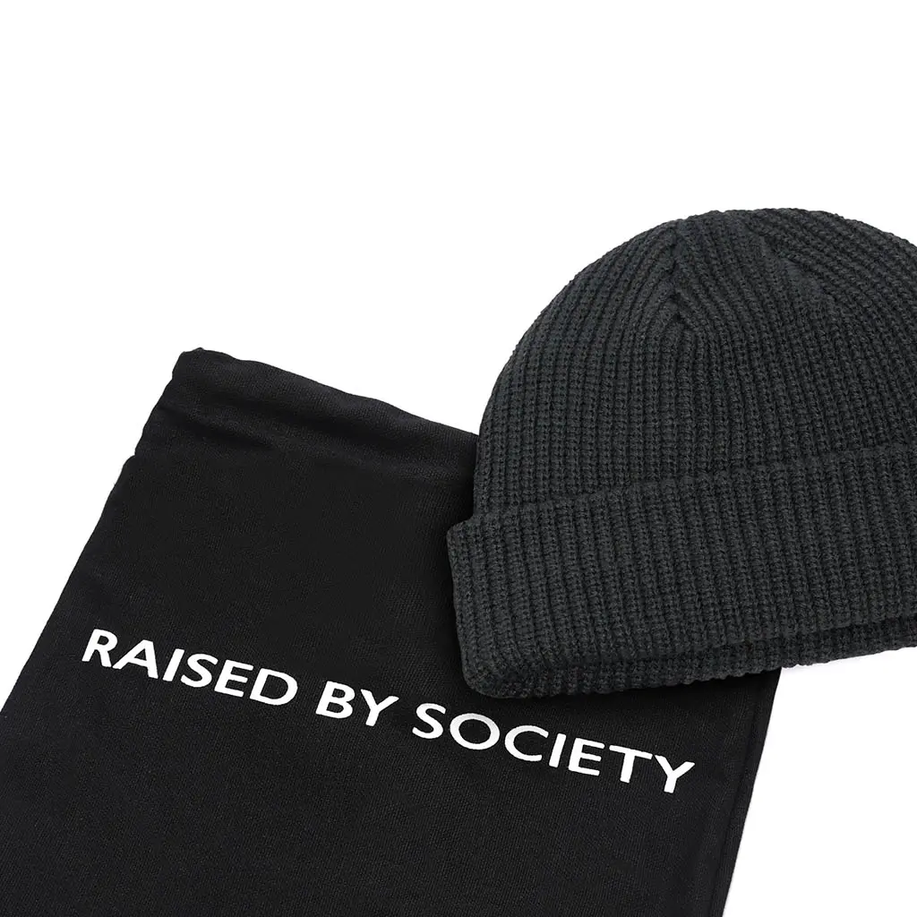 CHARCOAL FISHERMAN BEANIE - Image 3