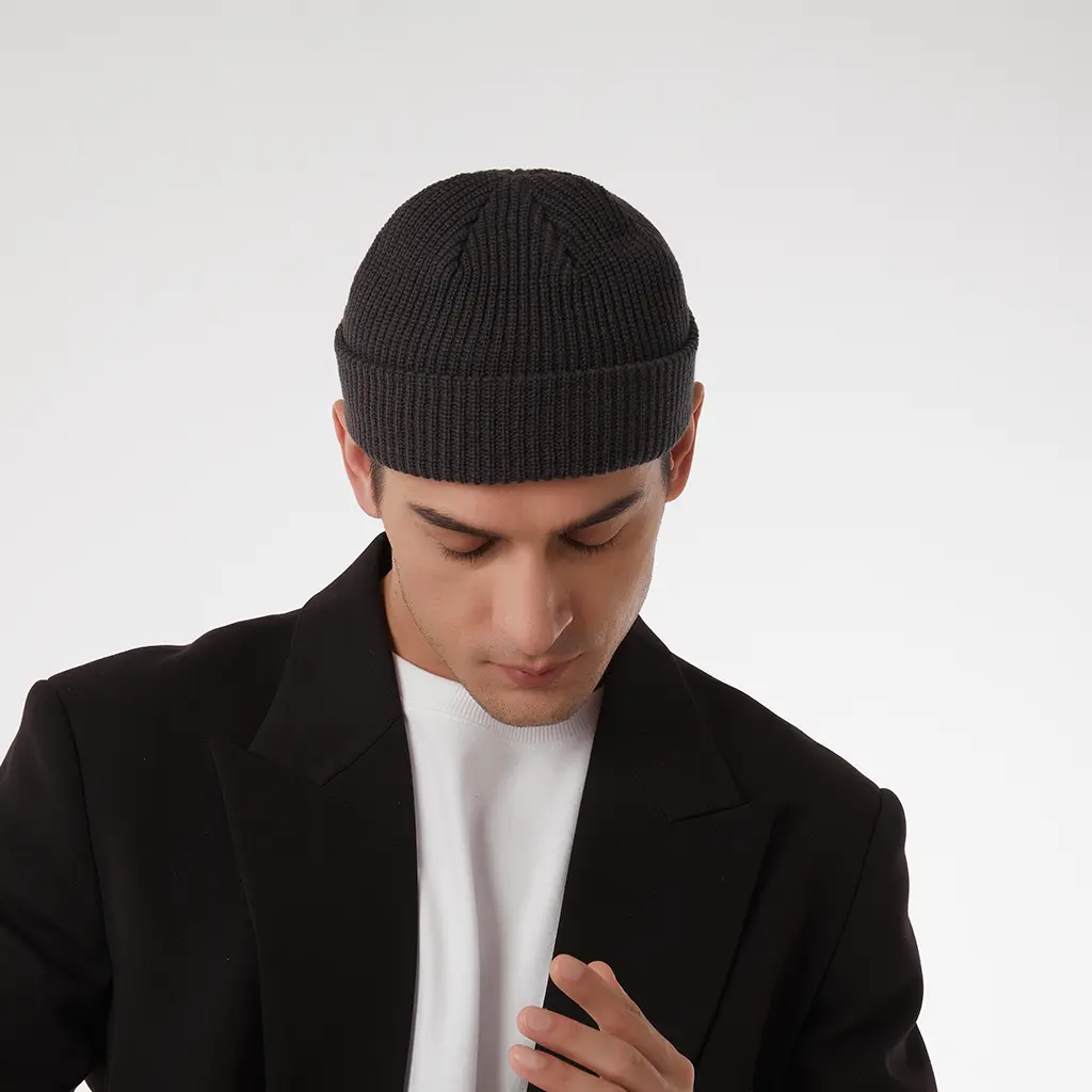 CHARCOAL FISHERMAN BEANIE - Image 5