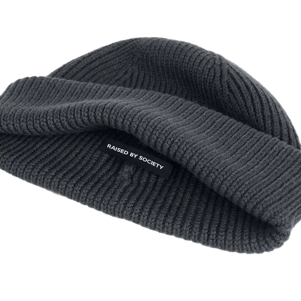 CHARCOAL SHORT BEANIE - Image 3