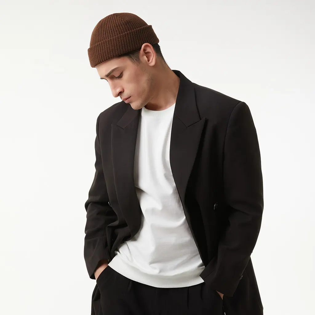 COFFEE BROWN FISHERMAN BEANIE - Image 3