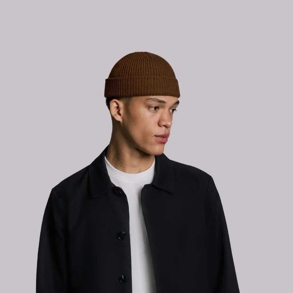 COFFEE BROWN FISHERMAN BEANIE - Image 5