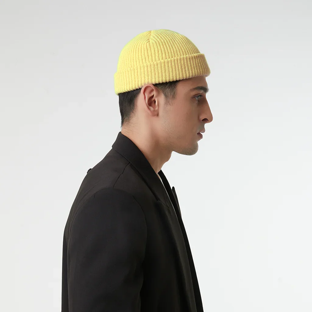 CREAM YELLOW FISHERMAN BEANIE - Image 4