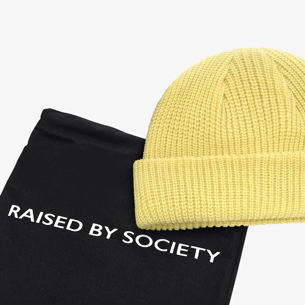 CREAM YELLOW FISHERMAN BEANIE - Image 5