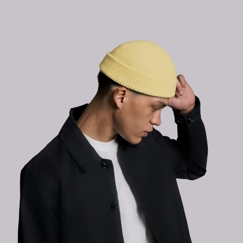 CREAM YELLOW FISHERMAN BEANIE - Image 6