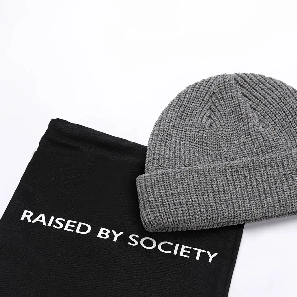 DARK GREY FISHERMAN BEANIE - Image 5