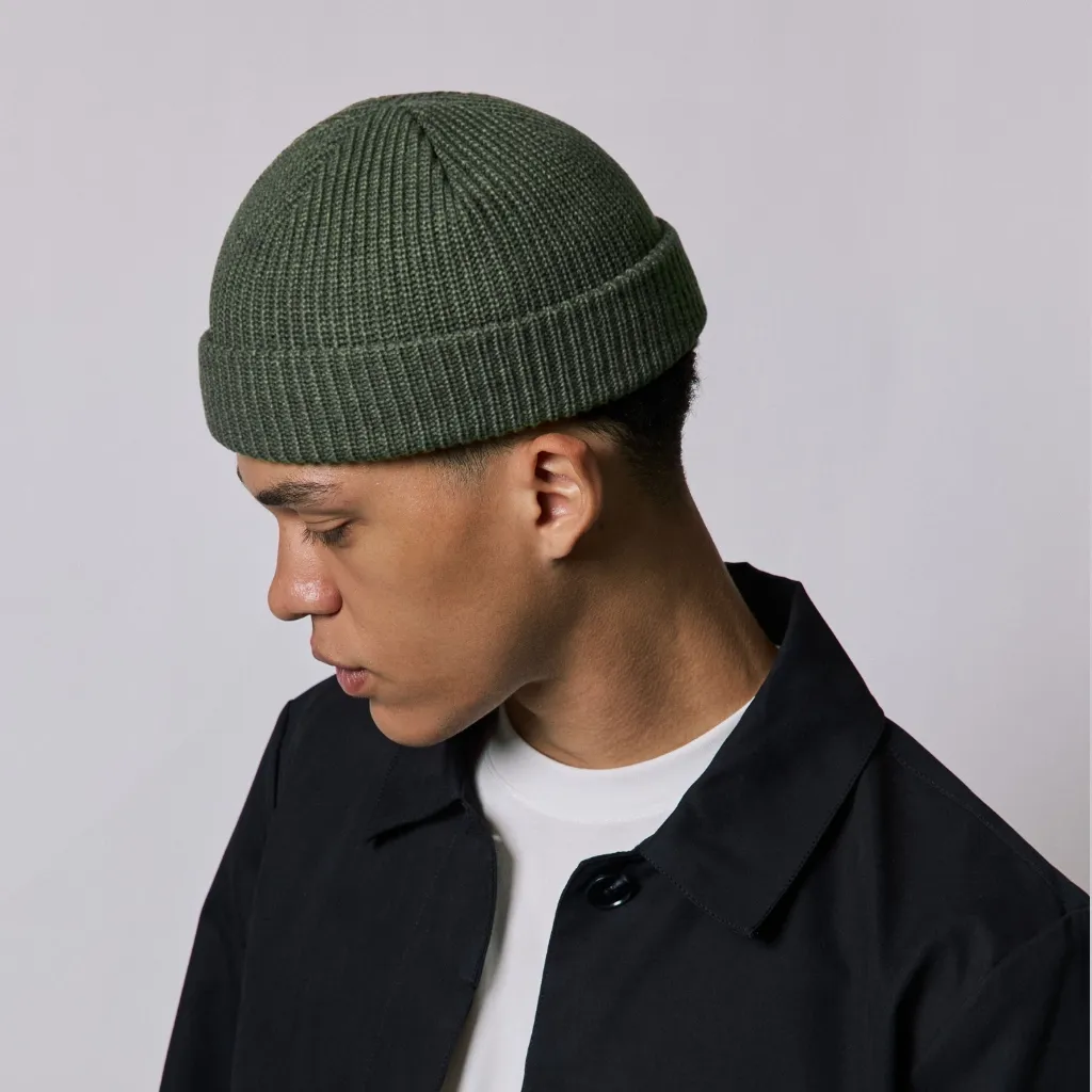 MILITARY GREEN FISHERMAN BEANIE - Image 4