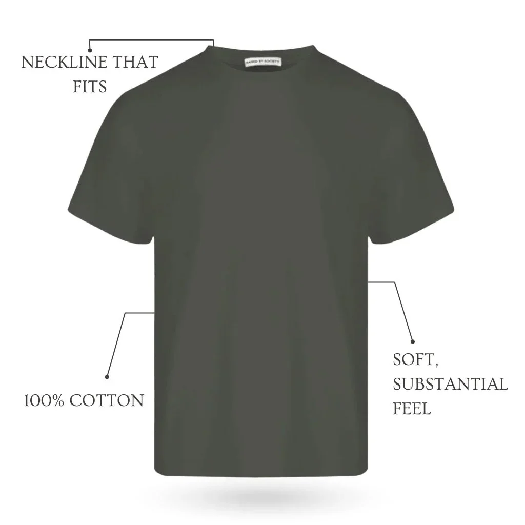 MILITARY GREEN LOOPWHEELED T-SHIRT - Image 6