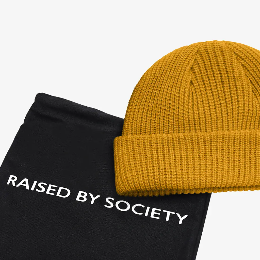 MUSTARD FISHERMAN BEANIE - Image 4