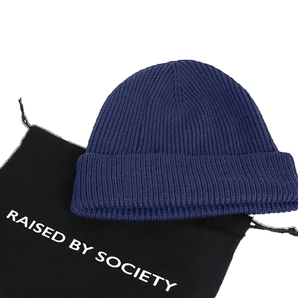 NAVY SHORT BEANIE - Image 3