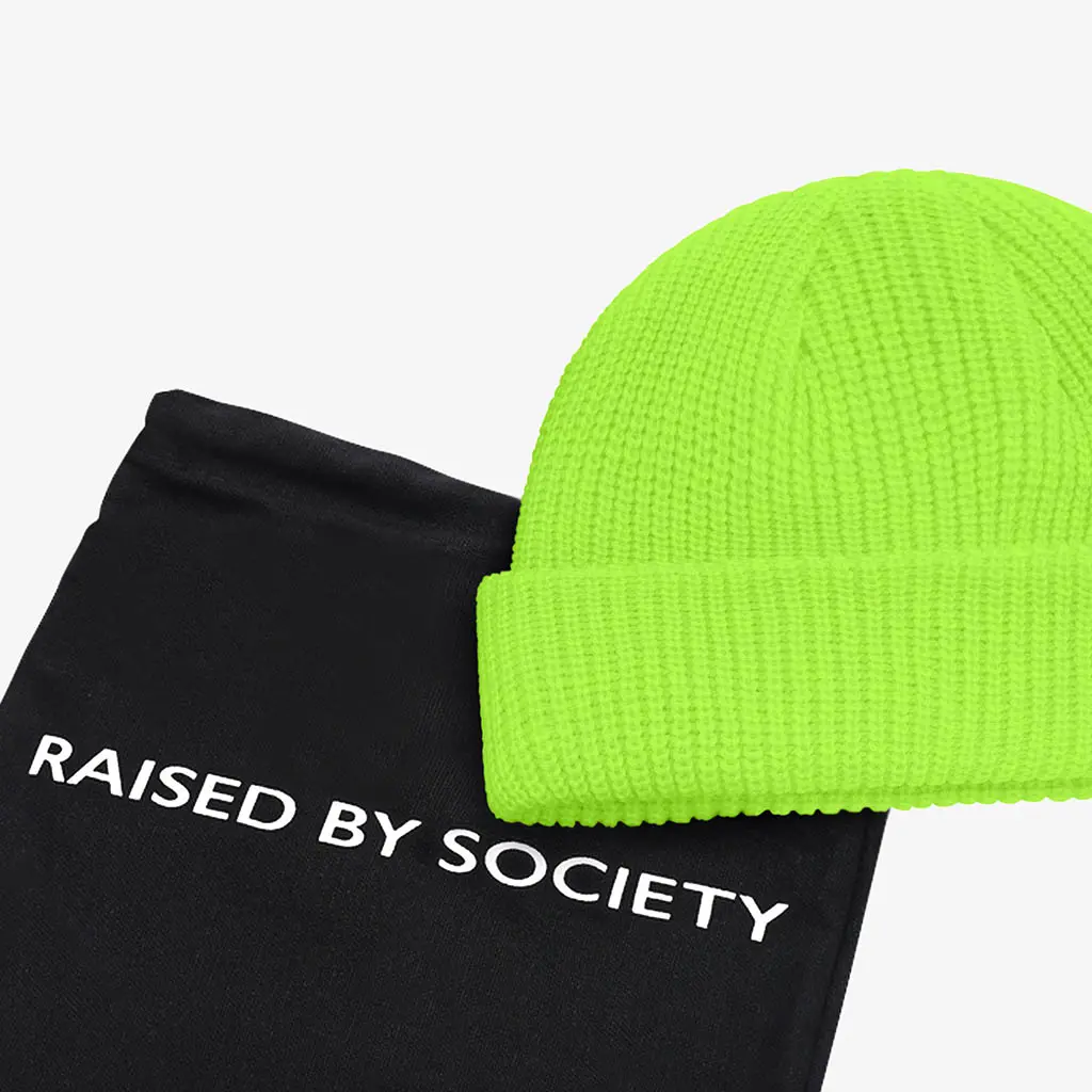 NEON YELLOW FISHERMAN BEANIE - Image 5
