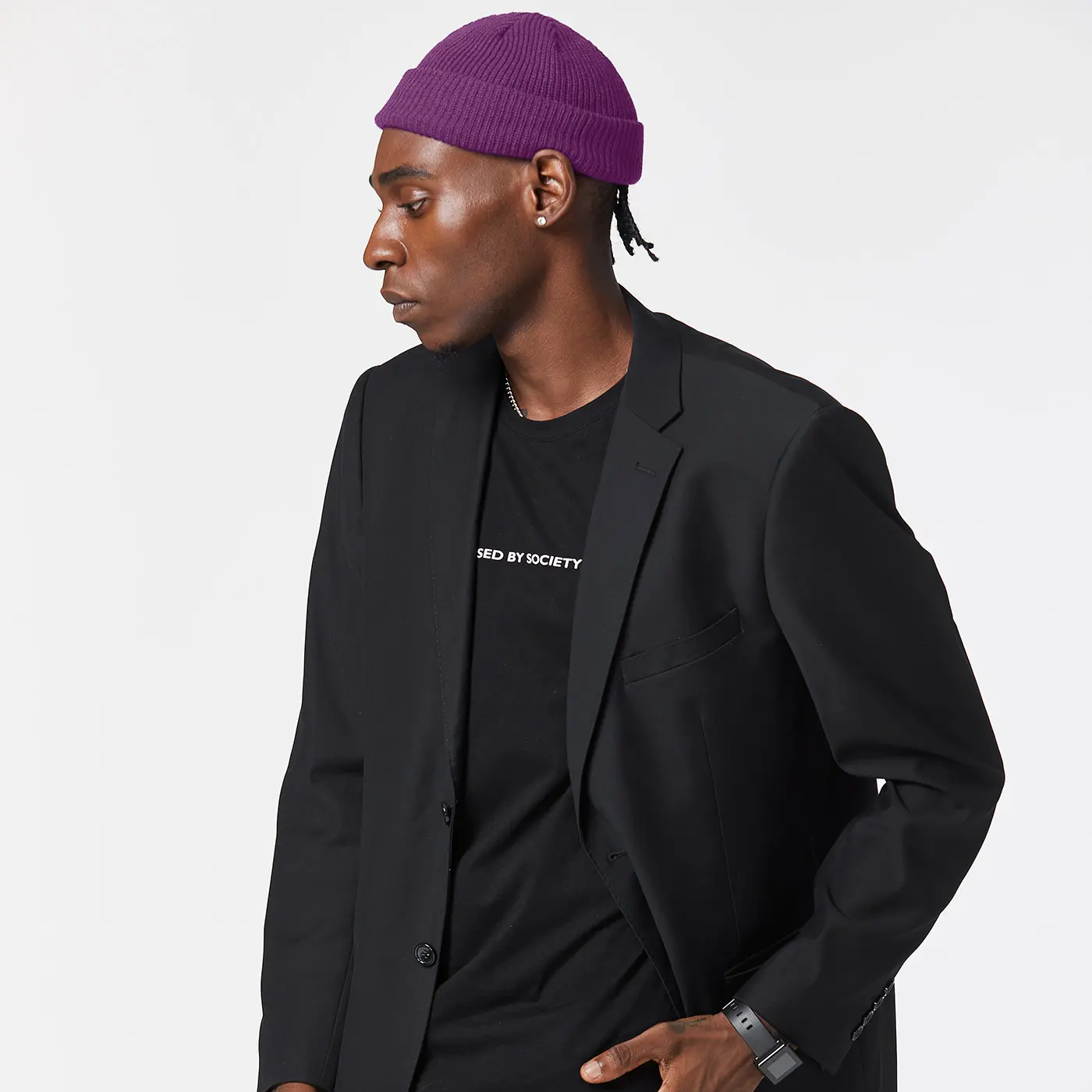PURPLE FISHERMAN BEANIE - Image 3