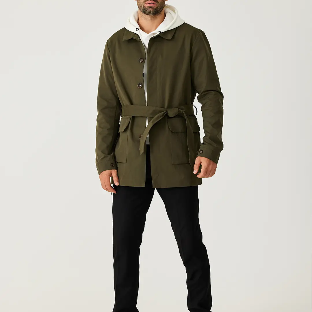 THE GREEN MONACO II SHORT TRENCH COAT - Image 4