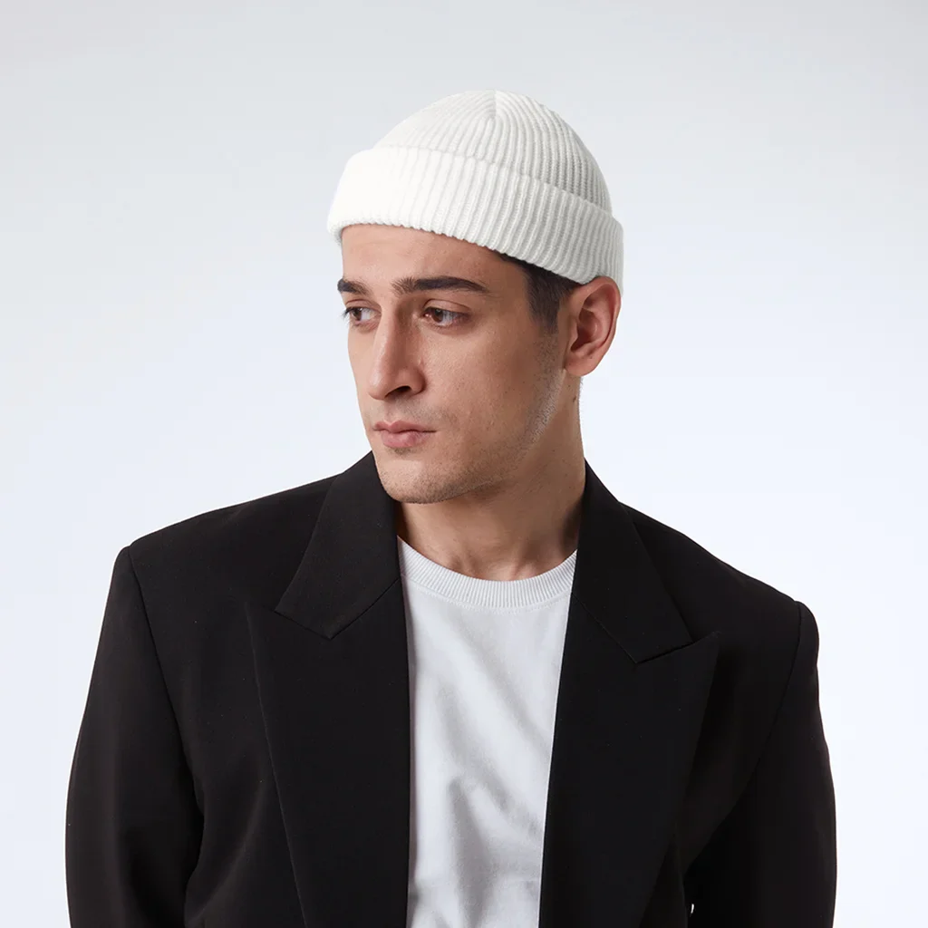 WHITE FISHERMAN BEANIE - Image 4