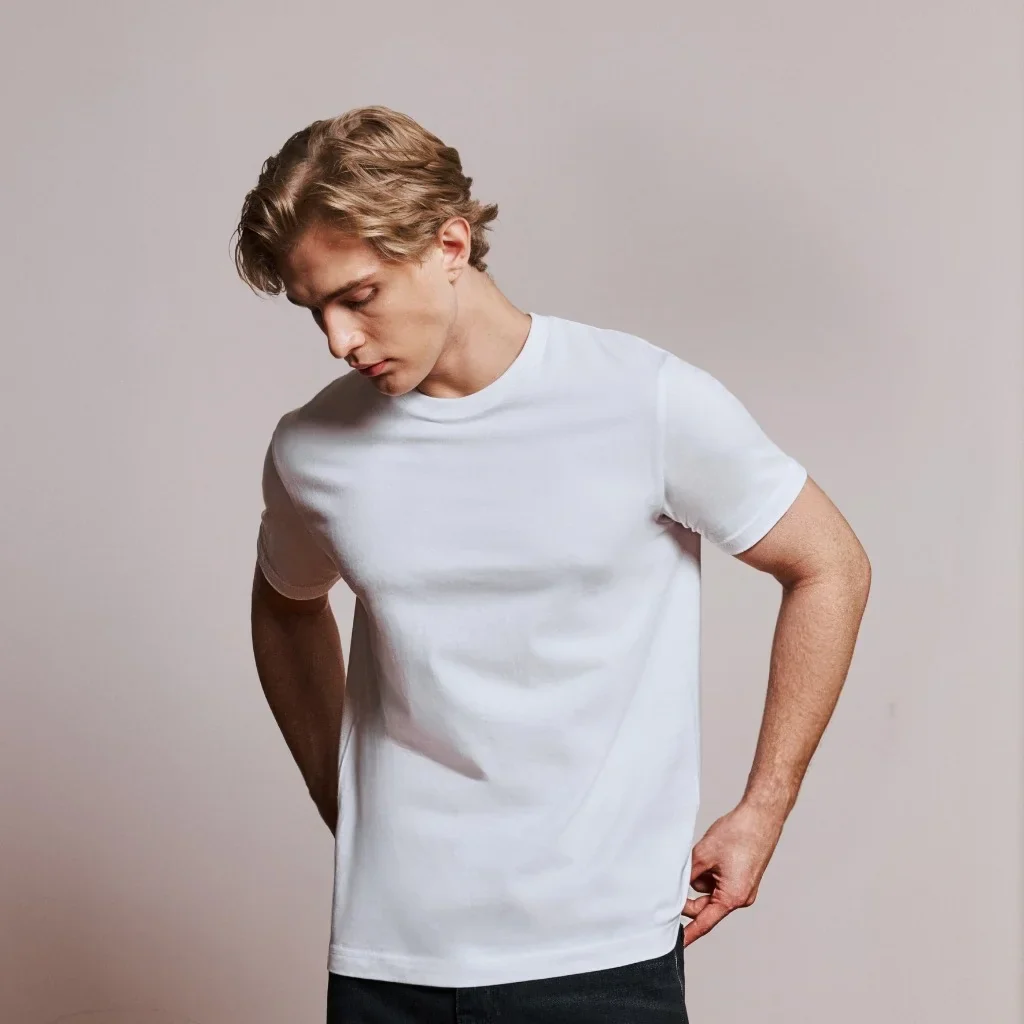 WHITE LOOPWHEELED T-SHIRT 2-PACK - Image 10