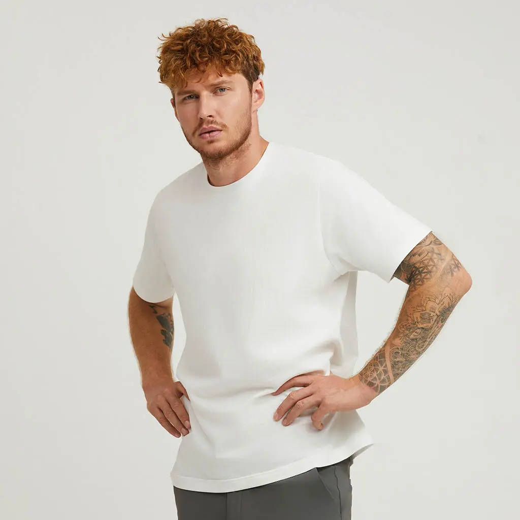 WHITE LOOPWHEELED T-SHIRT 2-PACK - Image 5