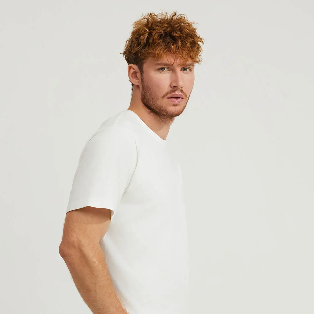 WHITE LOOPWHEELED T-SHIRT 2-PACK - Image 7