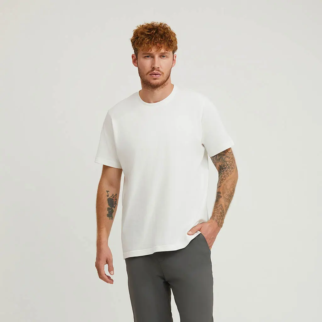 WHITE LOOPWHEELED T-SHIRT 2-PACK - Image 8