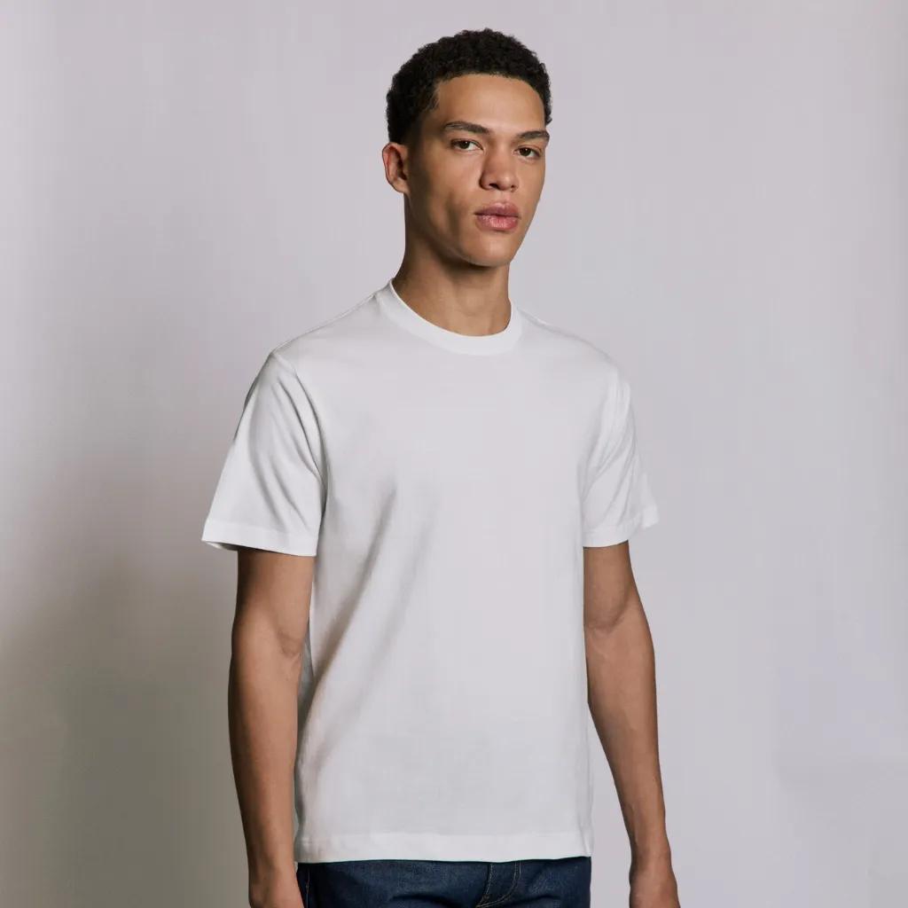 WHITE LOOPWHEELED T-SHIRT 2-PACK - Image 9