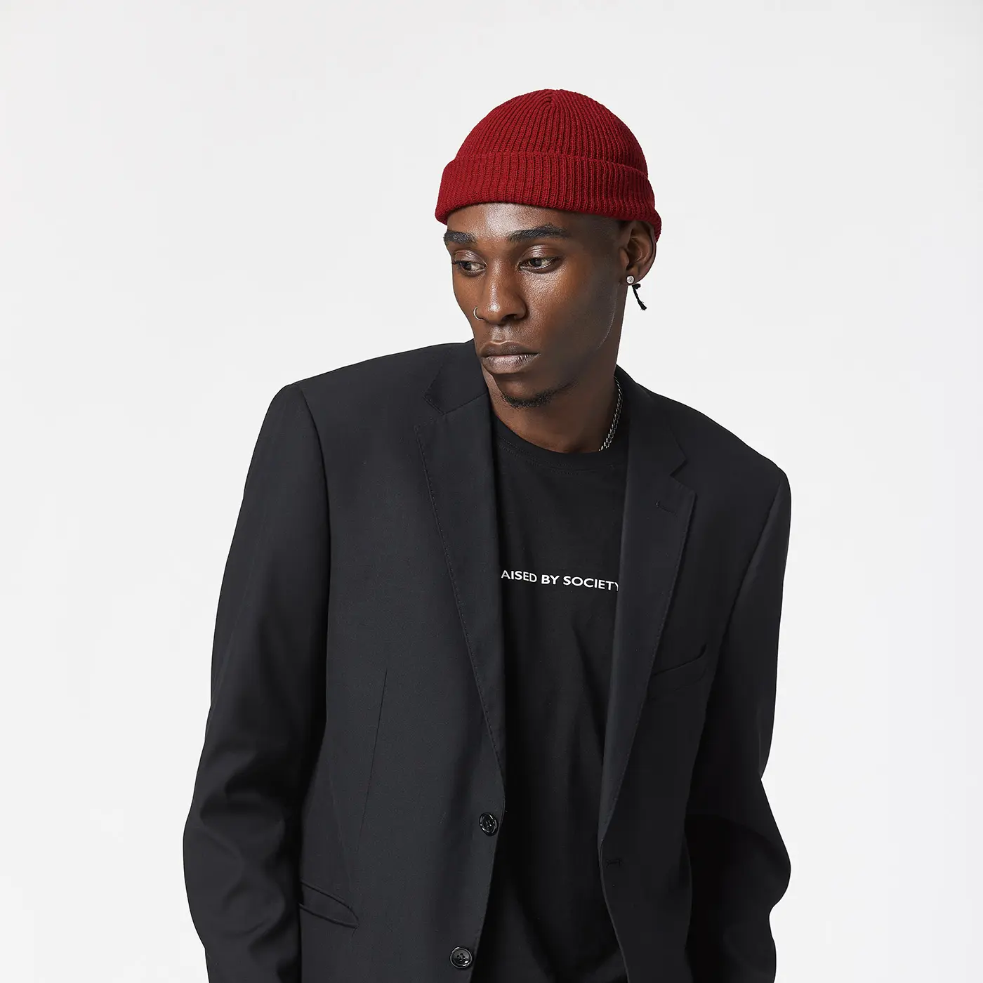 WINE RED FISHERMAN BEANIE - Image 3