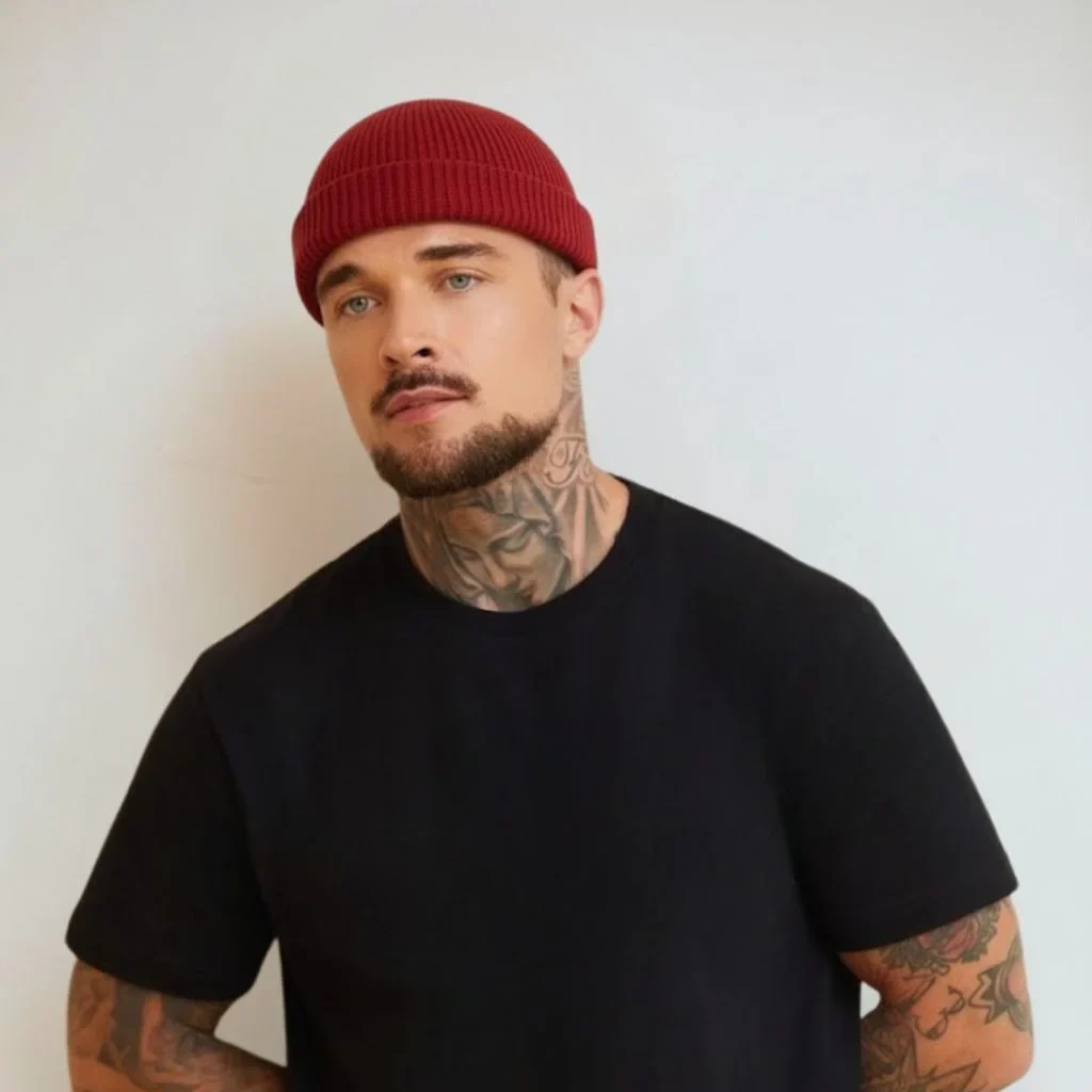 WINE RED FISHERMAN BEANIE PRO - Image 4