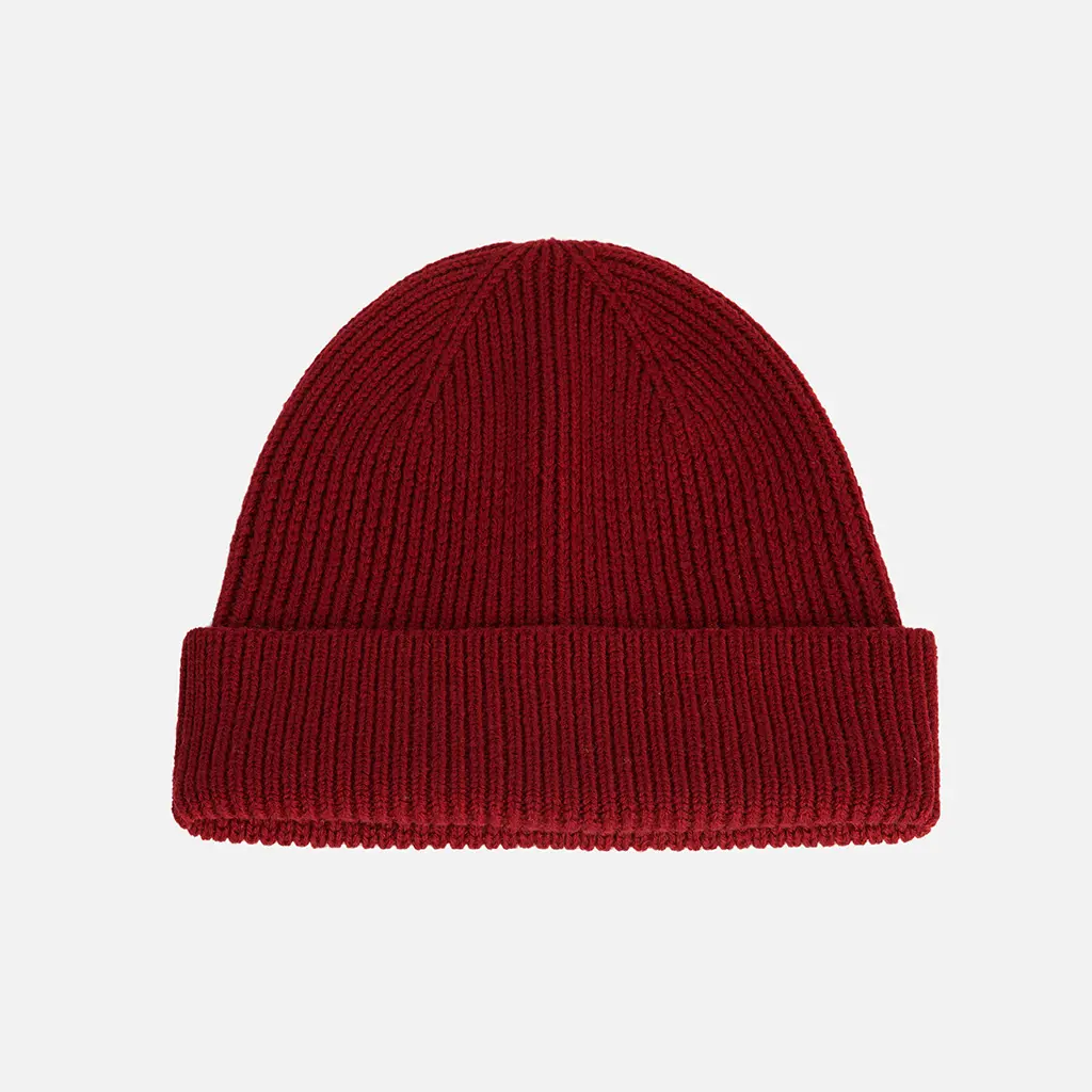 WINE RED SHORT BEANIE - Image 5