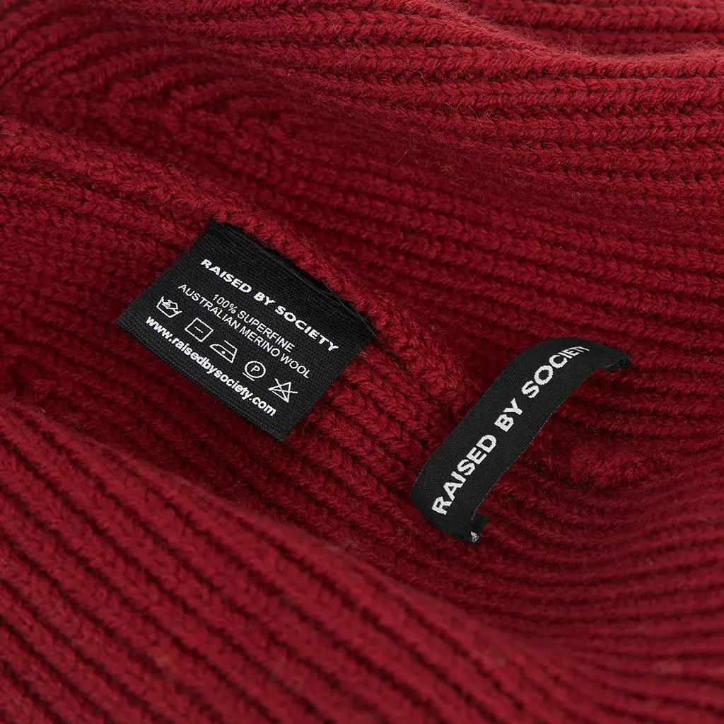 WINE RED SHORT BEANIE - Image 7